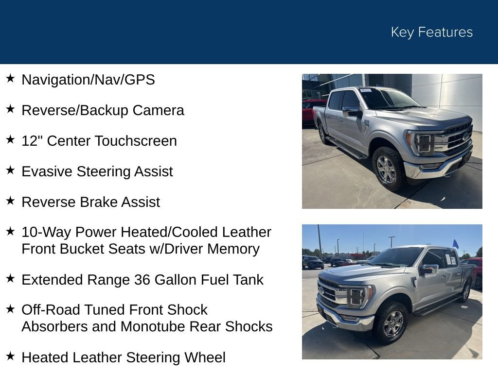 Certified 2021 Ford F150 Lariat w/ Equipment Group 502A High AWD/4WD image 35