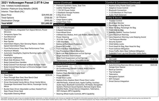 Used 2021 Volkswagen Passat 2.0T R-Line image 4