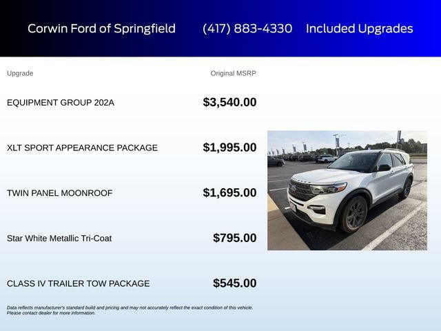 Certified 2024 Ford Explorer XLT w/ Equipment Group 202A AWD/4WD image 6