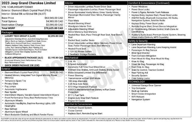 Used 2023 Jeep Grand Cherokee Limited w/ Luxury Tech Group II image 14