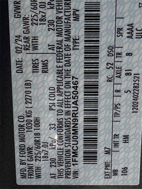 Certified 2024 Ford Escape ST-Line w/ Tech Pack #1 image 33