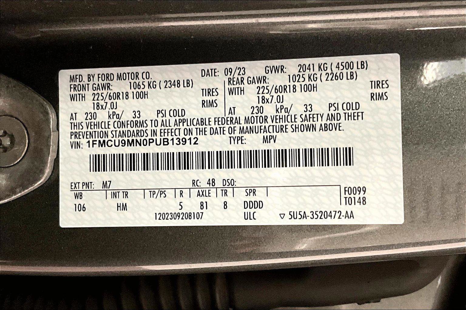 Certified 2023 Ford Escape ST-Line w/ Tech Pack #1 image 32