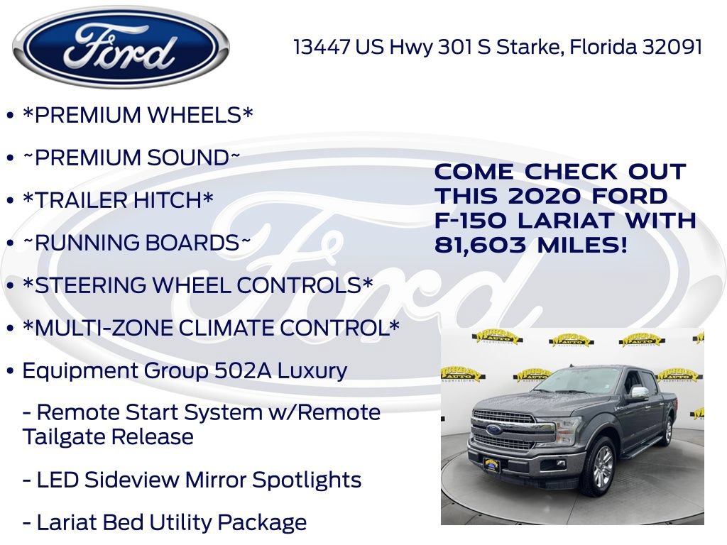 Certified 2020 Ford F150 Lariat w/ Equipment Group 502A Luxury RWD image 17