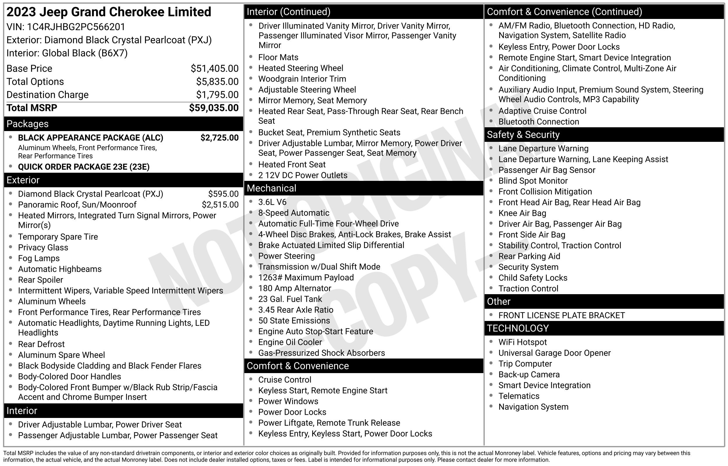 Used 2023 Jeep Grand Cherokee Limited w/ Black Appearance Package AWD/4WD image 3