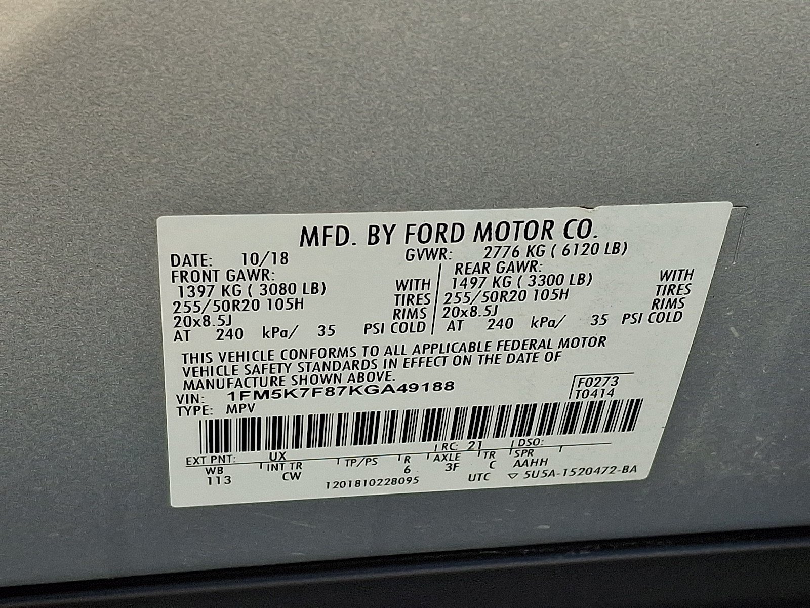 Certified 2019 Ford Explorer Limited w/ Ford Safe & Smart Package FWD image 26