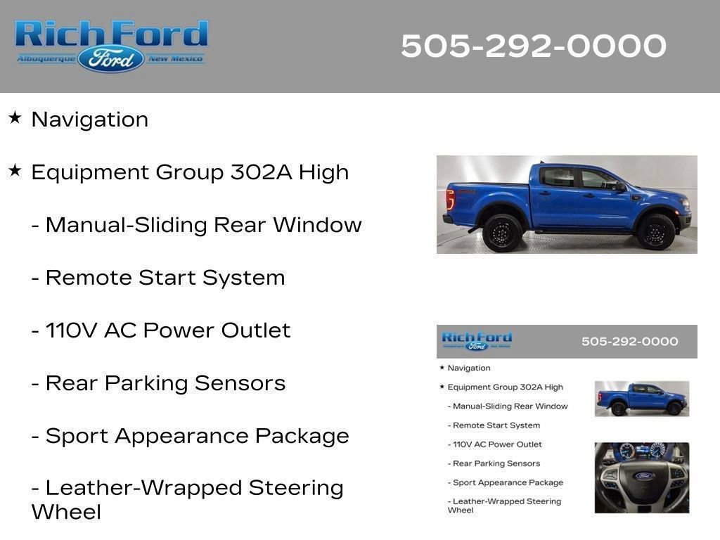 Certified 2023 Ford Ranger XLT w/ Equipment Group 302A High AWD/4WD image 43