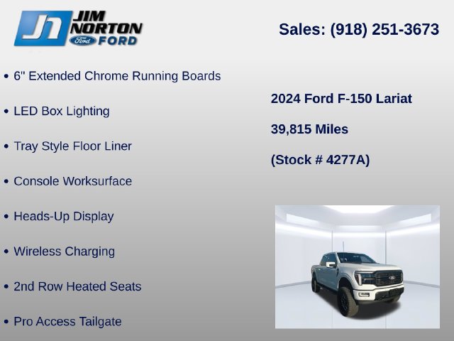 Certified 2024 Ford F150 Lariat w/ Equipment Group 502A High AWD/4WD image 17