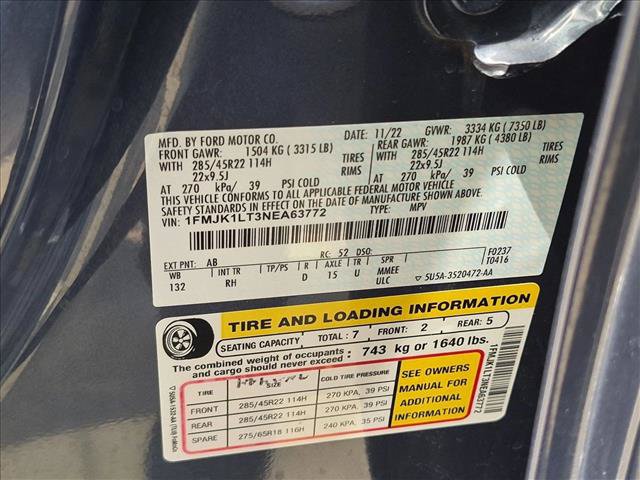 Certified 2022 Ford Expedition Max Platinum RWD image 28