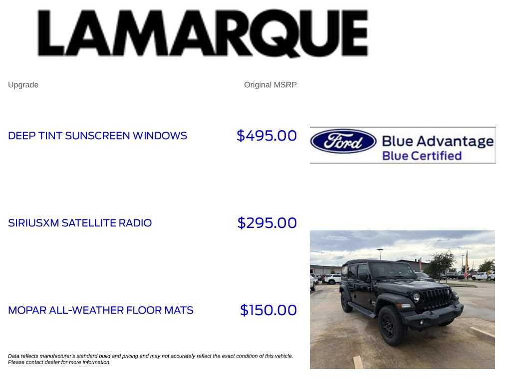 Used 2019 Jeep Wrangler Unlimited Sport AWD/4WD image 10