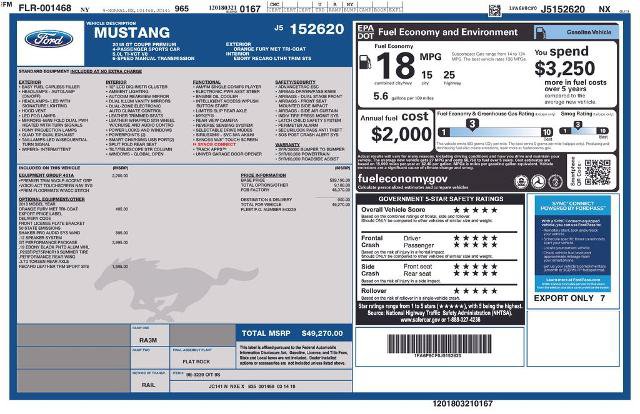 Certified 2018 Ford Mustang GT Premium w/ GT Performance Package RWD image 5