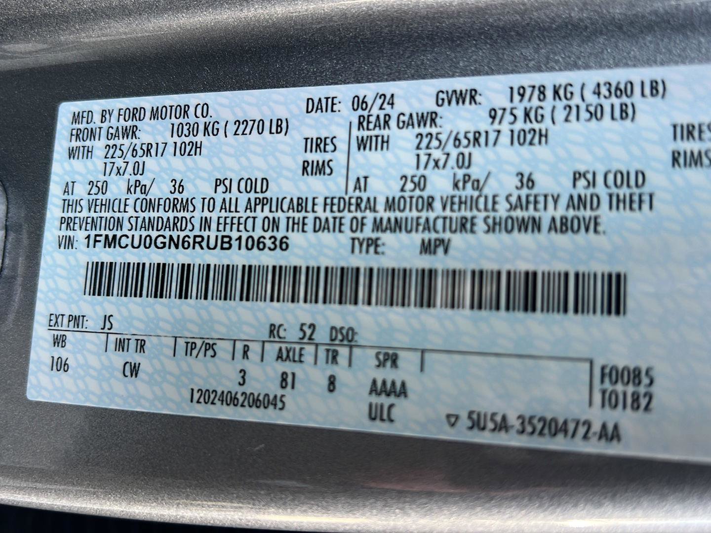 Certified 2024 Ford Escape Active FWD image 42