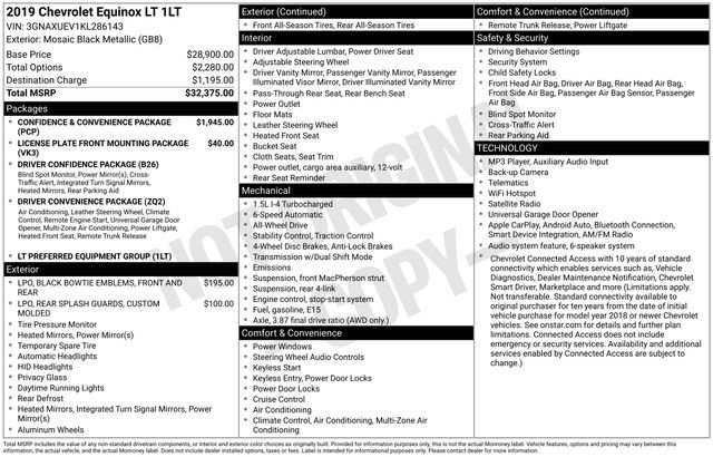 Used 2019 Chevrolet Equinox LT AWD/4WD image 4