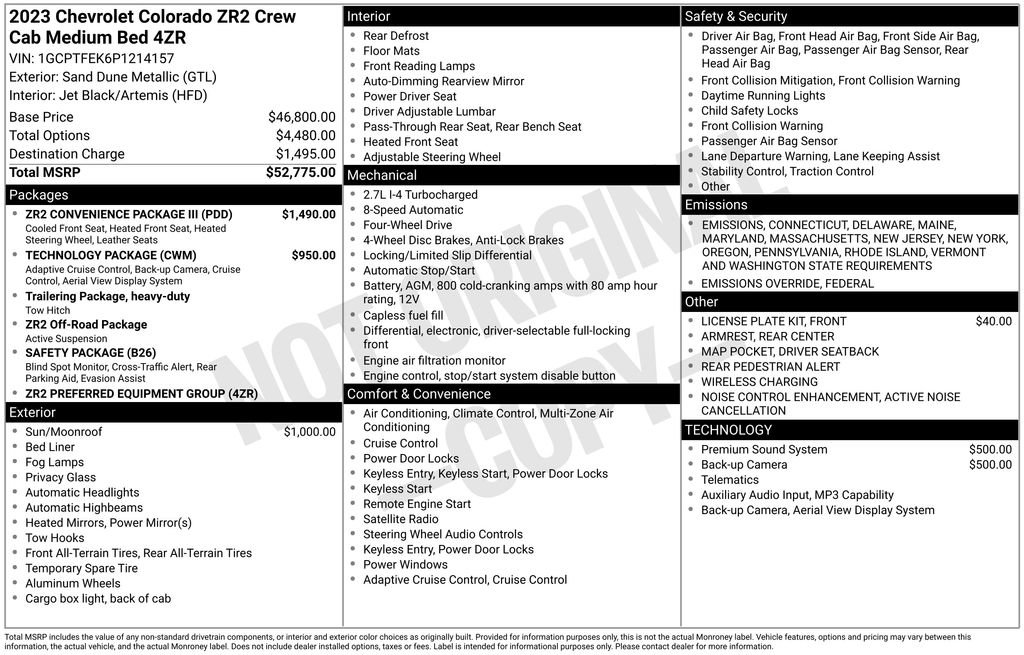 Used 2023 Chevrolet Colorado ZR2 w/ ZR2 Convenience Package III image 32