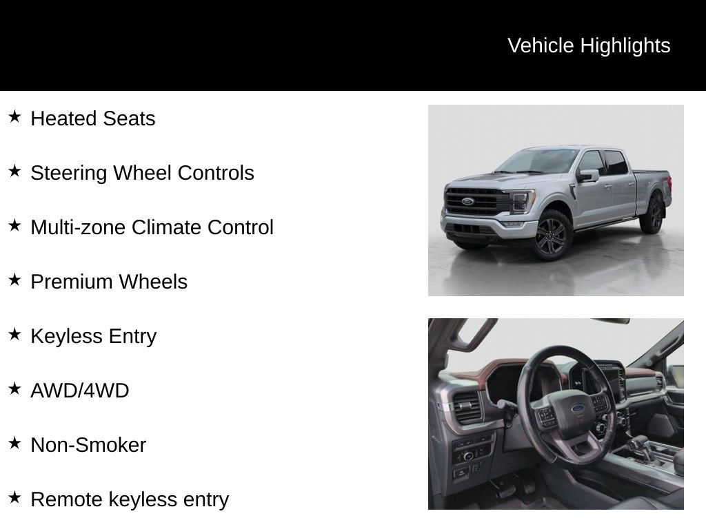 Certified 2023 Ford F150 Lariat w/ Equipment Group 502A High AWD/4WD image 26