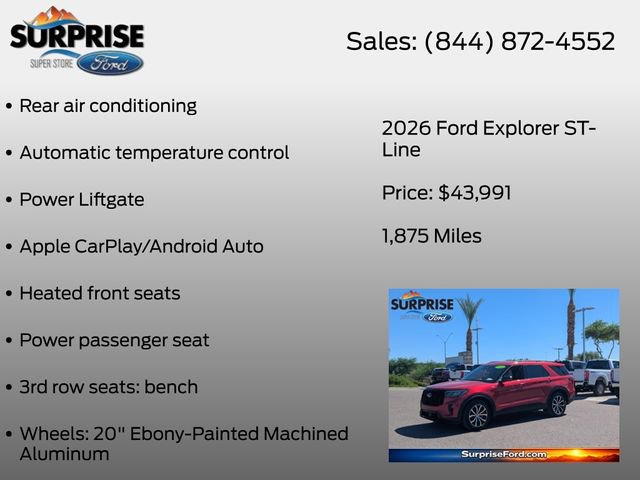 Certified 2026 Ford Explorer ST-Line RWD image 13