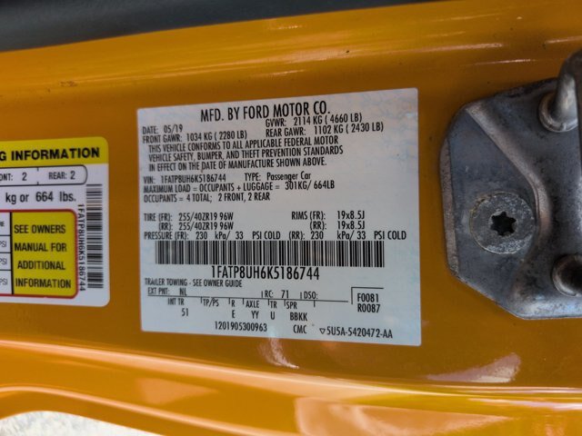 Certified 2019 Ford Mustang Premium w/ Equipment Group 201A RWD image 38