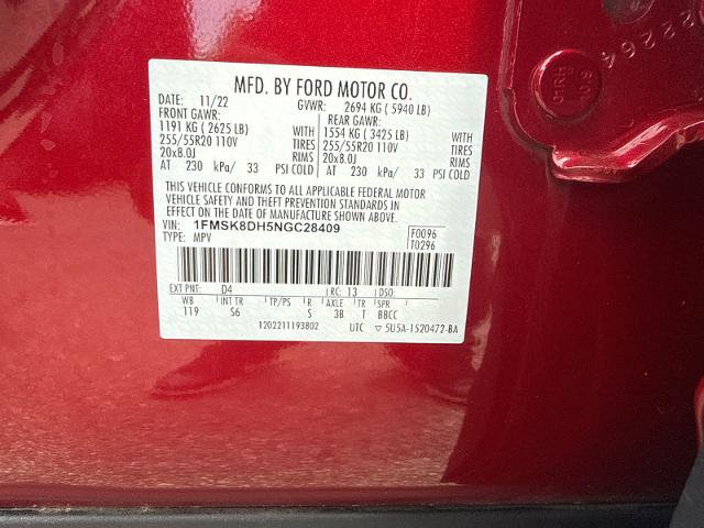 Certified 2022 Ford Explorer XLT w/ Equipment Group 202A AWD/4WD image 12