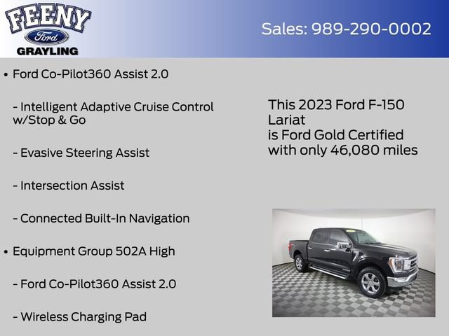 Certified 2023 Ford F150 Lariat w/ Equipment Group 502A High AWD/4WD image 8