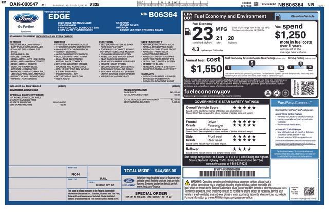 Certified 2022 Ford Edge Titanium AWD/4WD image 30