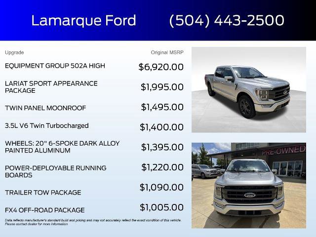 Certified 2021 Ford F150 Lariat w/ Equipment Group 502A High AWD/4WD image 2