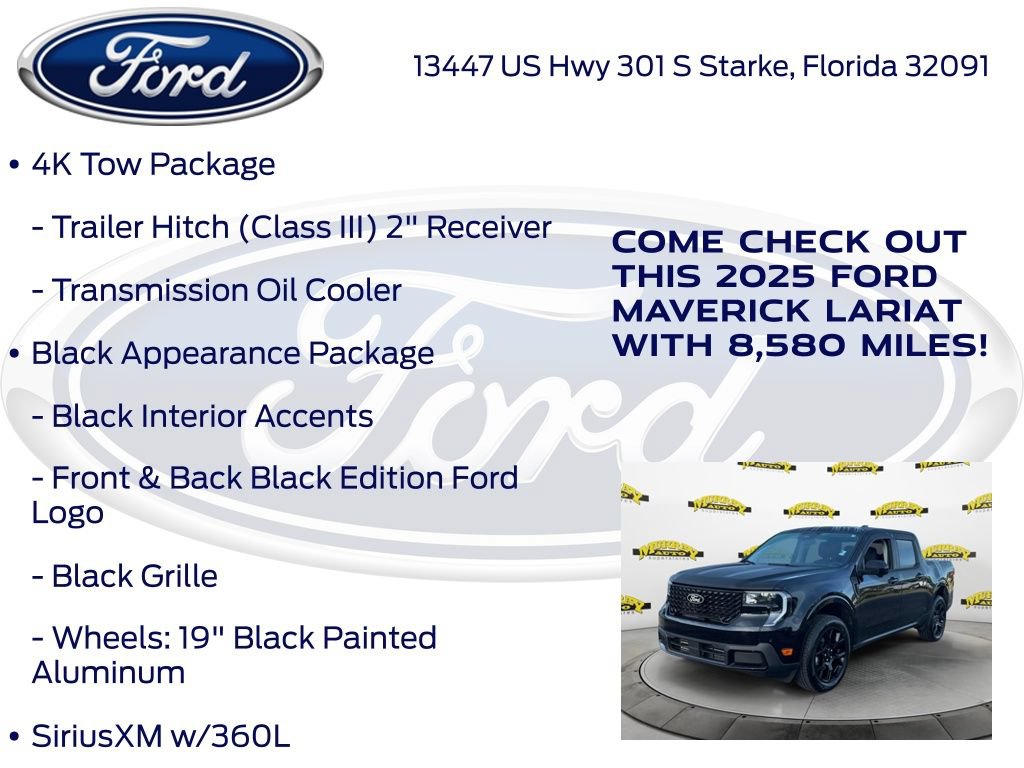 Certified 2025 Ford Maverick Lariat w/ Black Appearance Package AWD/4WD image 22