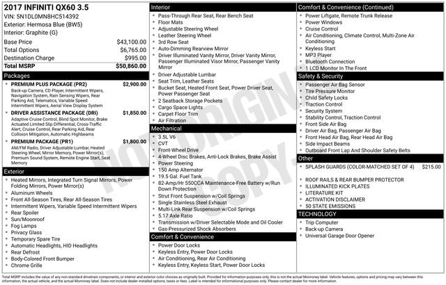 Used 2017 INFINITI QX60 FWD w/ Premium Plus Package image 39