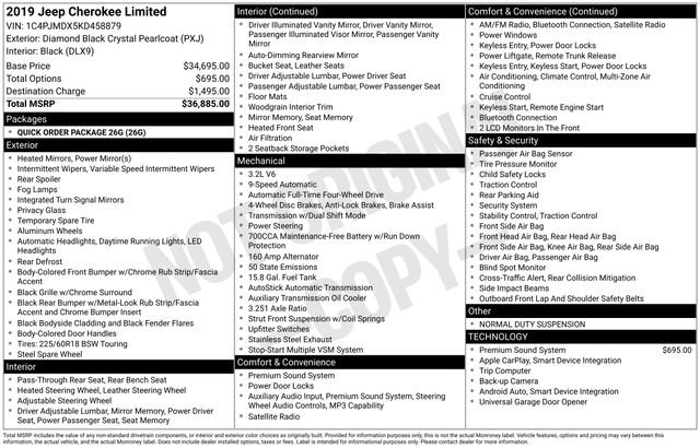 Used 2019 Jeep Cherokee Limited image 4