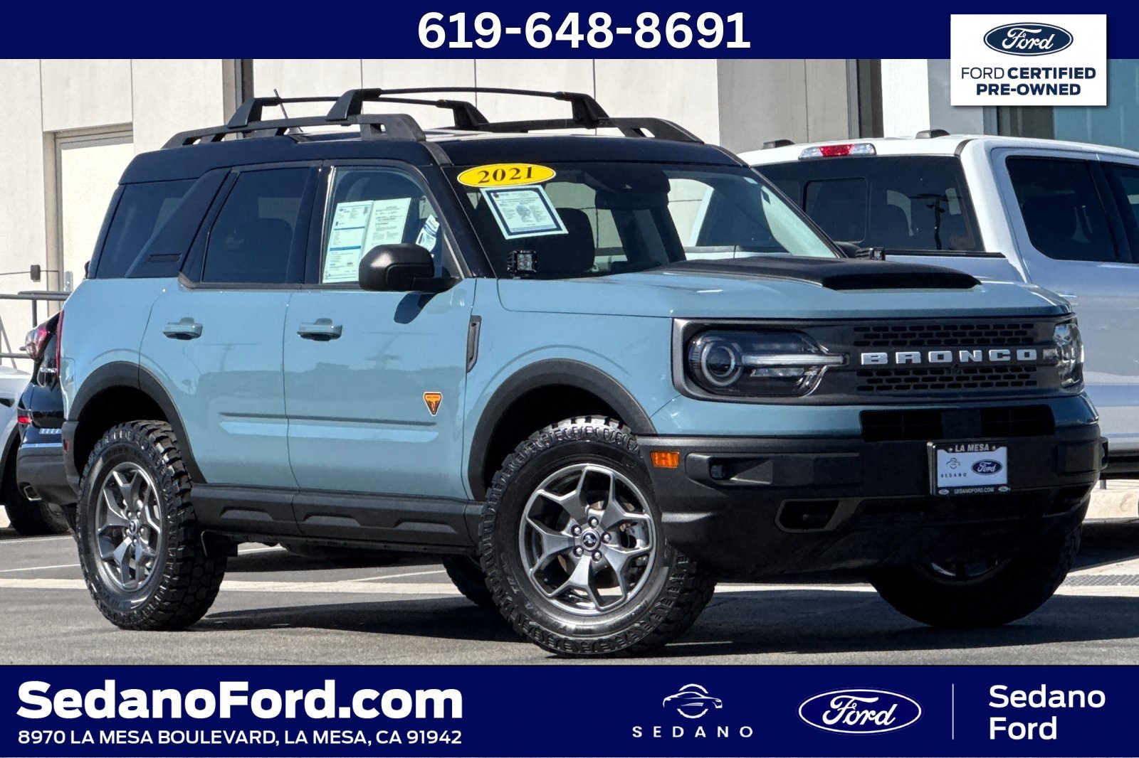 Certified 2021 Ford Bronco Sport Badlands w/ Badlands Package