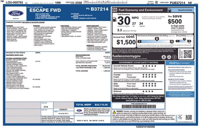 Certified 2023 Ford Escape Active w/ Tech Pack #2 FWD image 5