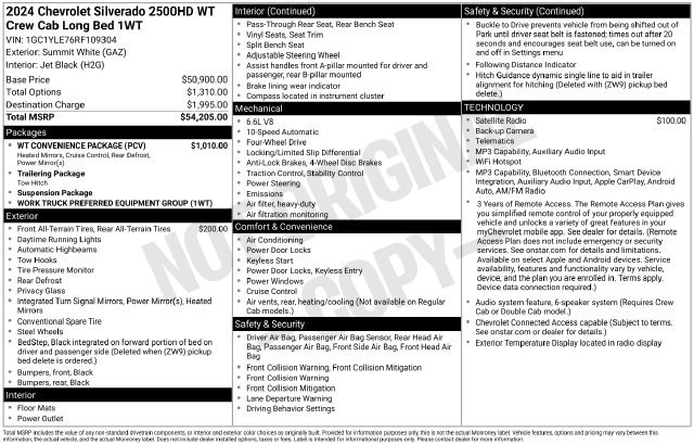 Used 2024 Chevrolet Silverado 2500 W/T w/ WT Convenience Package AWD/4WD image 35