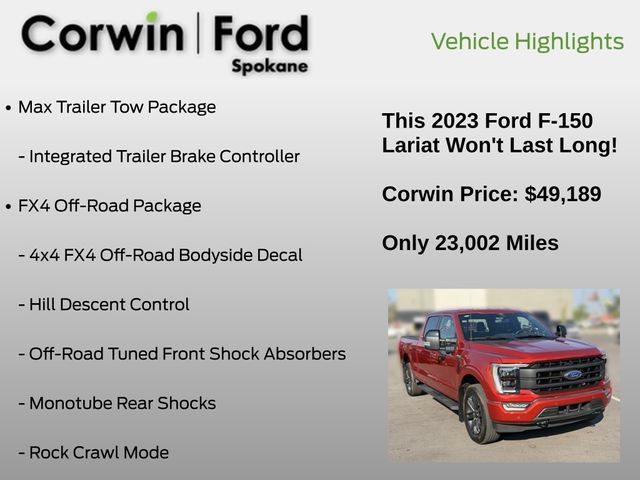 Certified 2023 Ford F150 Lariat w/ Equipment Group 502A High AWD/4WD image 19