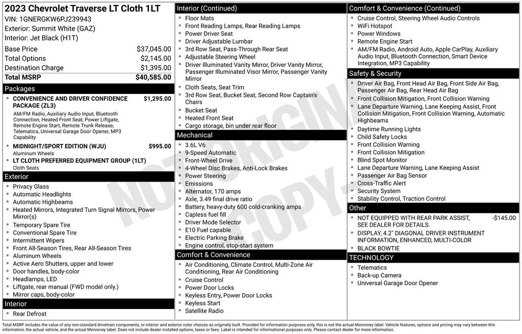 Used 2023 Chevrolet Traverse LT FWD image 50