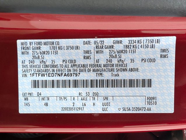 Certified 2022 Ford F150 XLT w/ Equipment Group 302A High image 9