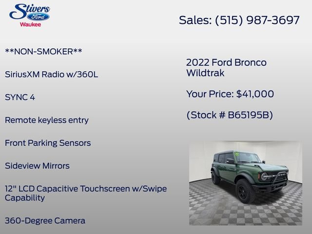 Certified 2022 Ford Bronco Wildtrak AWD/4WD image 16