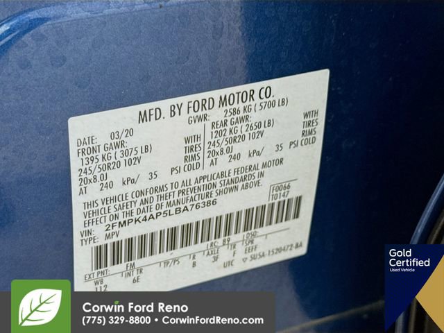 Certified 2020 Ford Edge ST w/ Equipment Group 401A AWD/4WD image 38