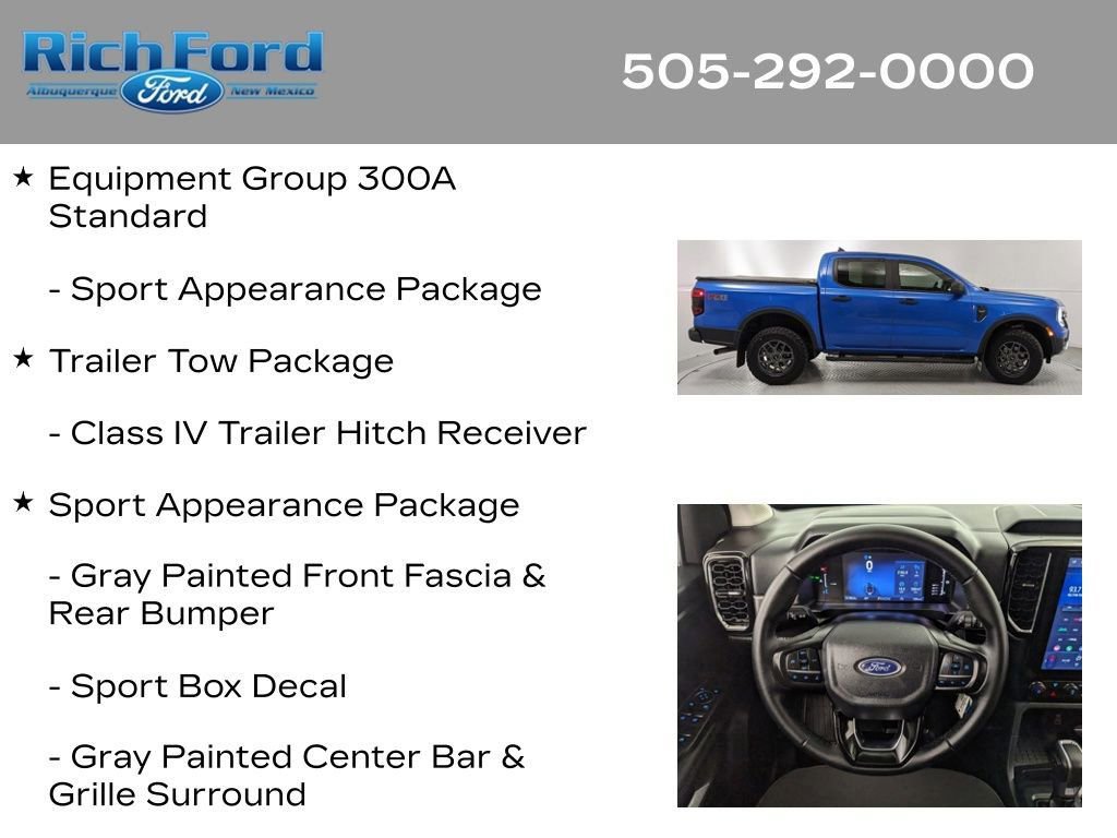 Certified 2025 Ford Ranger XLT w/ FX4 Off-Road Package AWD/4WD image 12