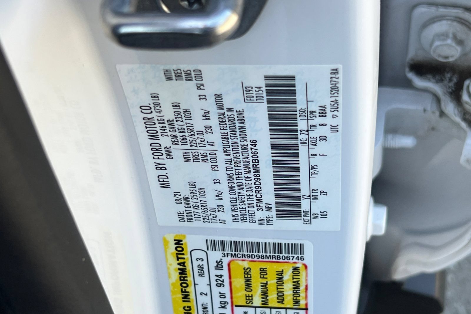 Certified 2021 Ford Bronco Sport Badlands w/ Badlands Package AWD/4WD image 29