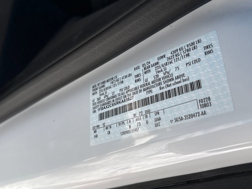 Certified 2024 Ford Transit 350 XLT image 16