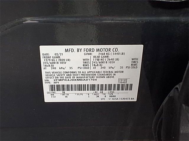 Certified 2021 Ford Edge SEL w/ Convenience Package AWD/4WD image 34