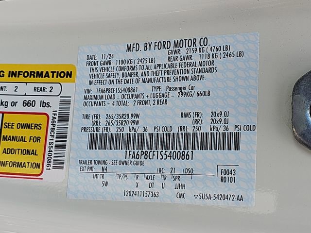 Certified 2025 Ford Mustang GT Premium w/ 60th Anniversary Package RWD image 34
