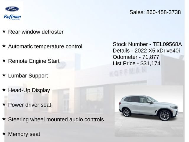 Used 2022 BMW X5 xDrive40i w/ Premium Package AWD/4WD image 20