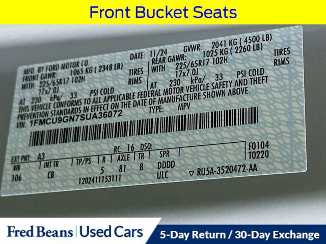 Certified 2025 Ford Escape Active w/ Tech Pack #1 image 37