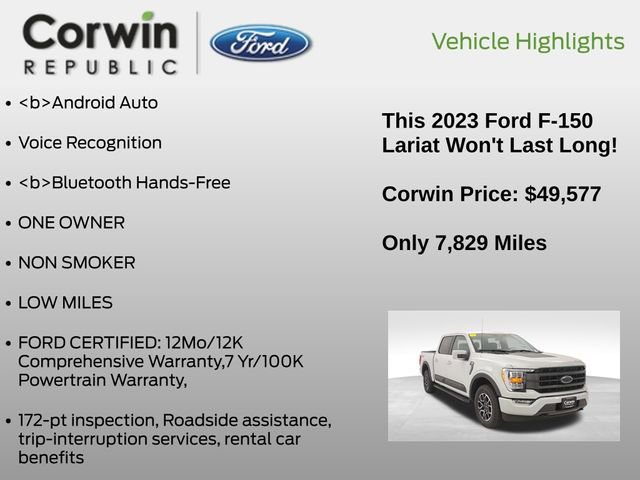 Certified 2023 Ford F150 Lariat image 14