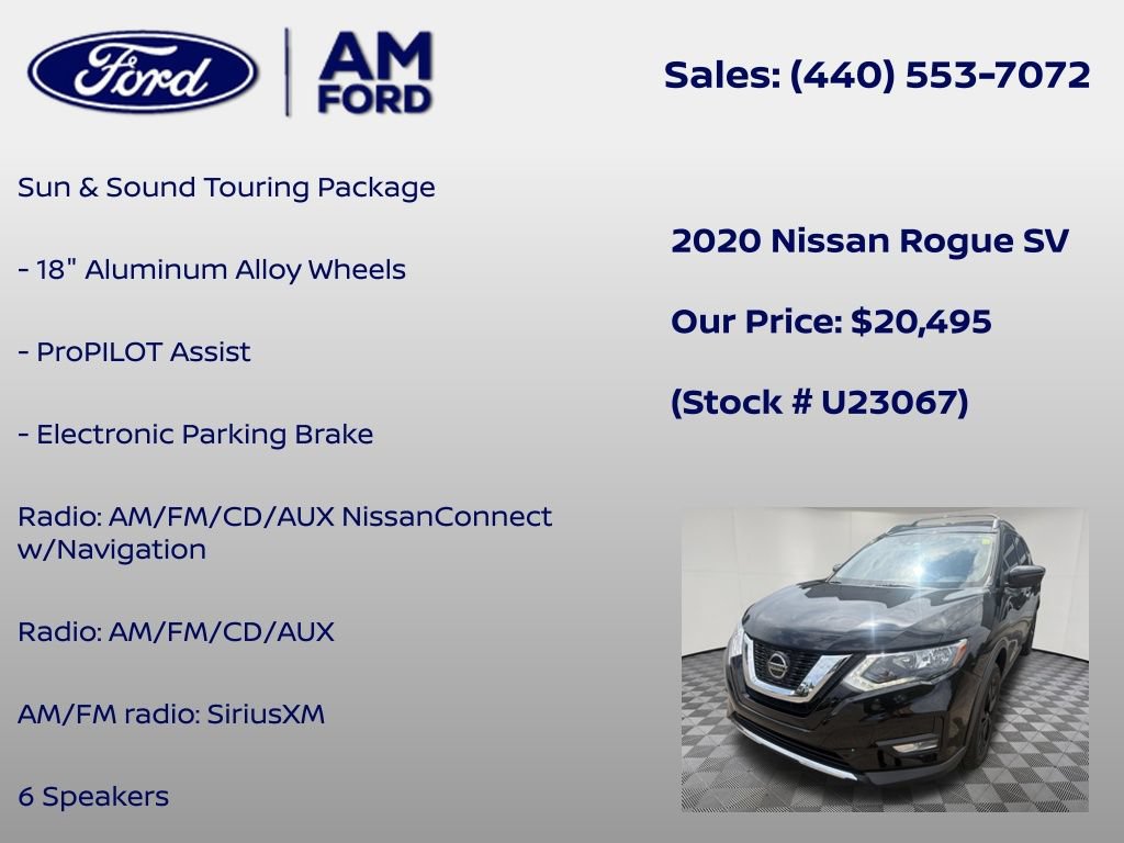 Used 2020 Nissan Rogue SV w/ Sun & Sound Touring Package AWD/4WD image 12