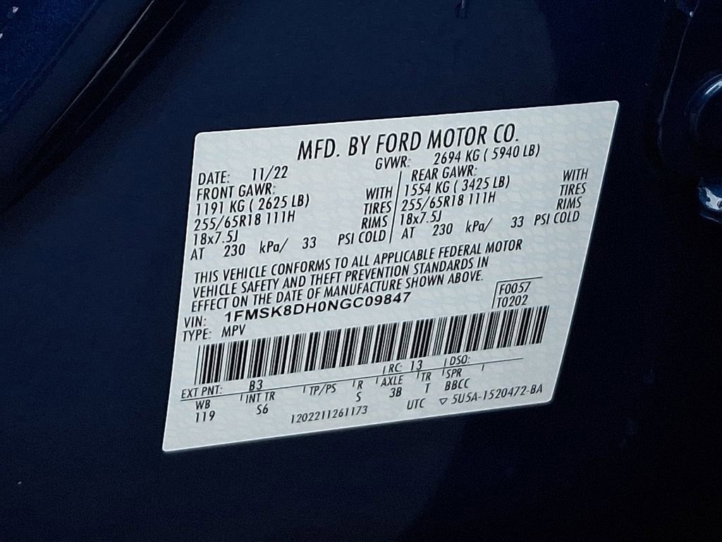 Certified 2022 Ford Explorer XLT w/ Equipment Group 202A AWD/4WD image 28
