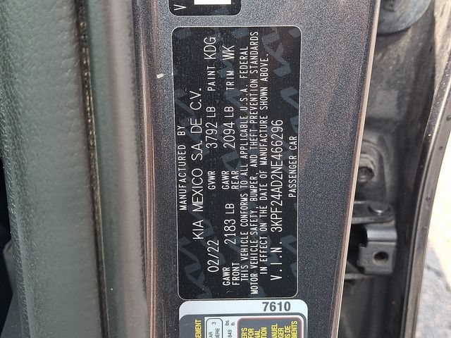 Used 2022 Kia Forte LXS FWD image 26