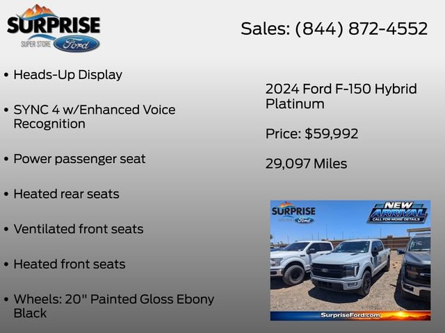 Certified 2024 Ford F150 Platinum w/ Equipment Group 702A High AWD/4WD image 23