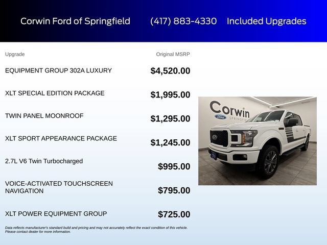 Certified 2018 Ford F150 XLT w/ Equipment Group 302A Luxury AWD/4WD image 6
