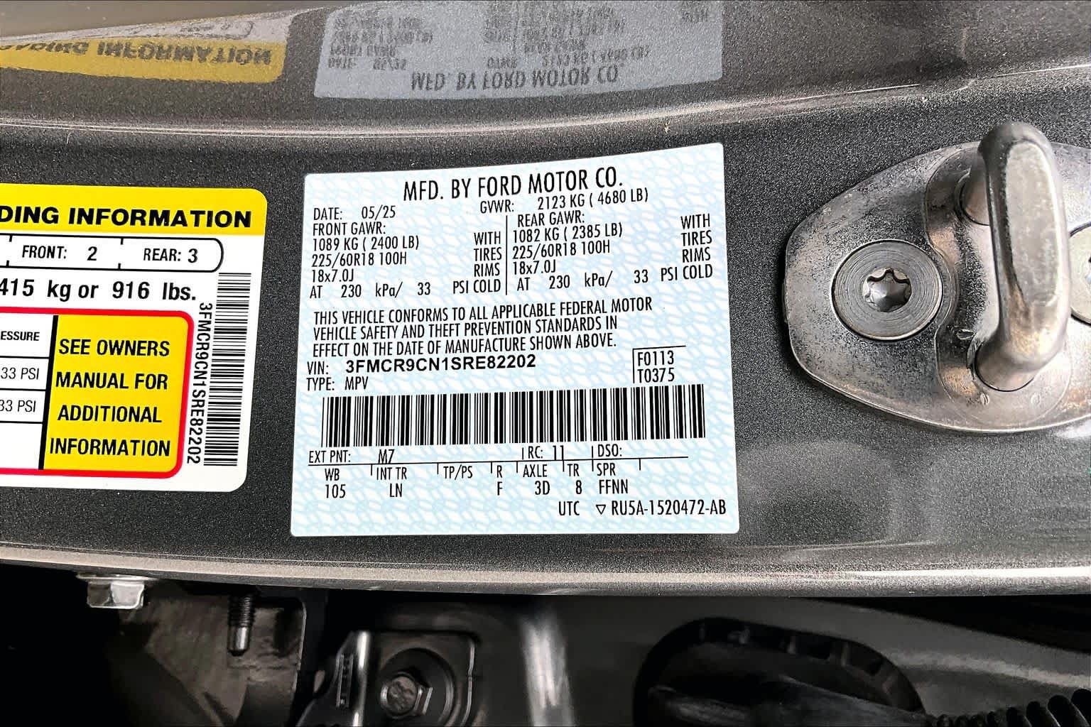 Certified 2025 Ford Bronco Sport Outer Banks w/ Outer Banks Tech Package+ AWD/4WD image 34