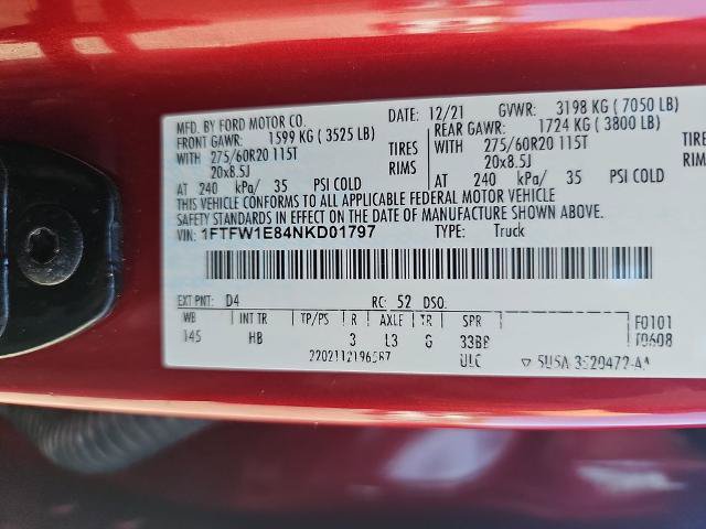 Certified 2022 Ford F150 Lariat AWD/4WD image 35